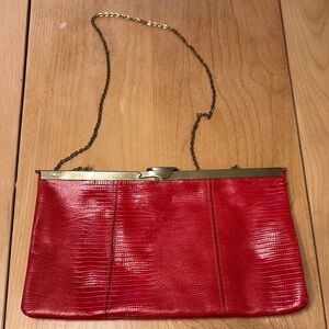 Vintage Red Etra leather shoulder bag